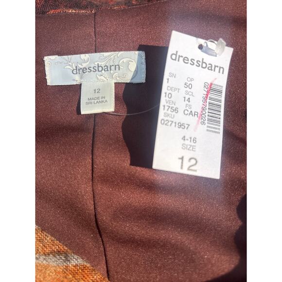 Dress Barn Lightknit Dress 12 NEW WITH TAGS Chevron Print Contemporary Career - Picture 4 of 12